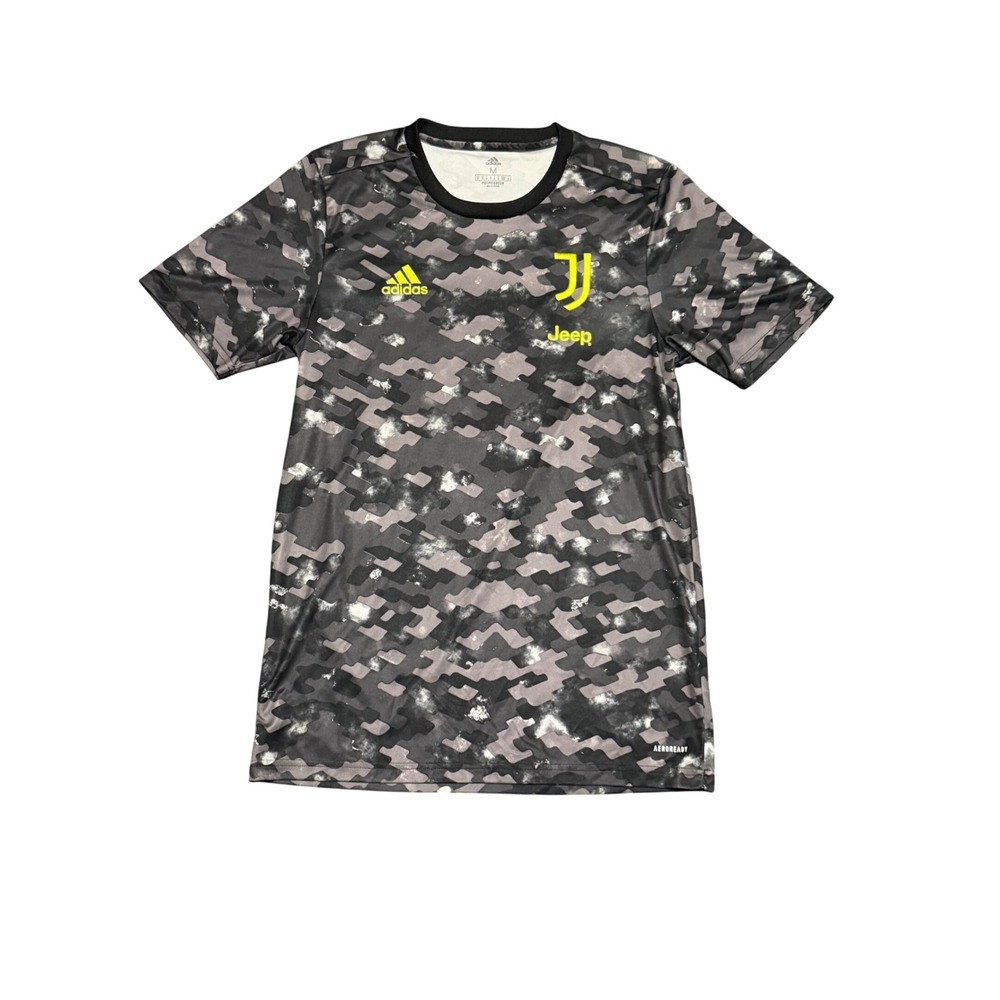 Adidas Juventus FC Training Jersey‎ Mens Medium Grey Camo Aeroready GR2934